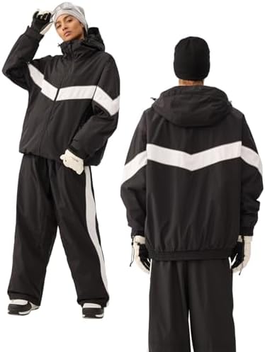 GSOU SNOW Womens Mens Snowboard Jacket Baggy Ski Jacket Snow Waterproof