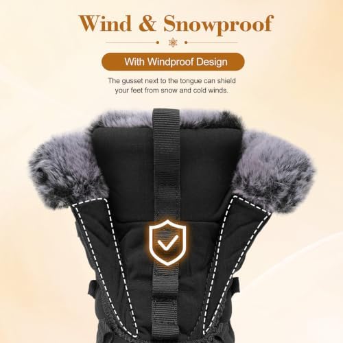 LeIsfIt Women's Winter Boots Faux Fur Lined Warm Ankle Booties