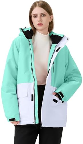 Women's Ski Jackets and Pants Set Waterproof Insulated Snowsuit Winter Warm Skisuit Fashion Snowboarding Snow Coat