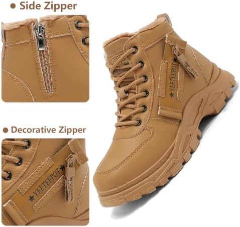 Womens Snow Boots Warm Winter Shoes Lace Up Ankle Booties