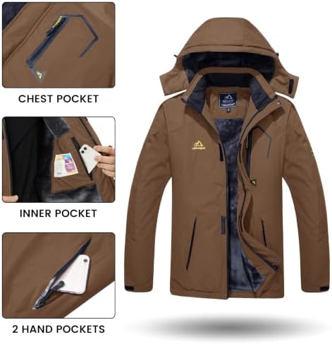 TACVASEN Men's Winter Skiing Jackets Waterproof Thermal Snowboard Coats