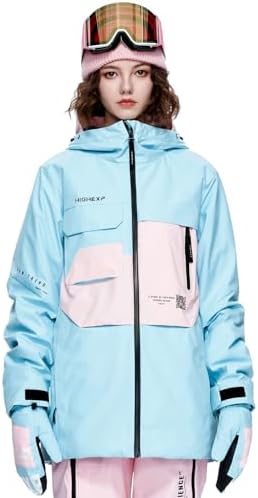 Womens Snowboard Jacket Baggy Ski Coat Snow with Hood