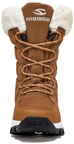 HOBIBEAR Women's Waterproof Winter Snow Boots Lightweight Warm Faux Fur Lined Mid-Calf Booties