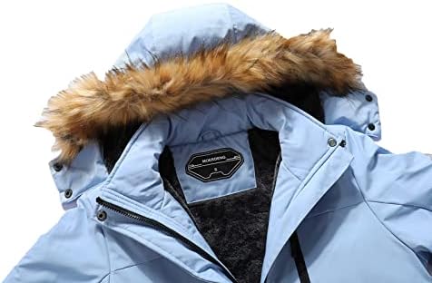 MOERDENG Women's Waterproof Ski Jacket Winter Warm Hooded Snow Coat