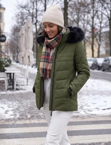 Women's Ski Jacket Waterproof Warm Puffer Thick Hooded Winter Coat