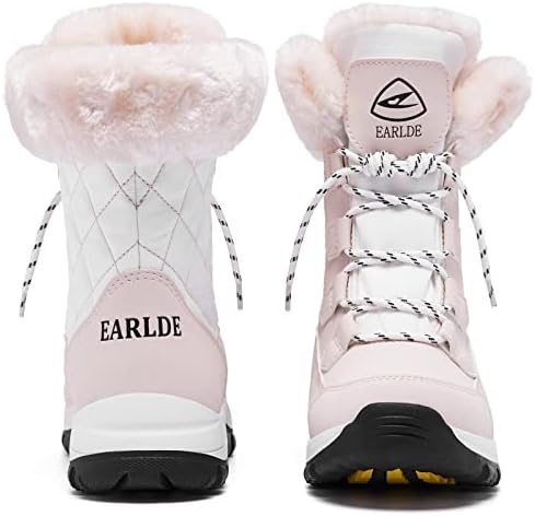 EARLDE Women's Snow Boots Waterproof Mid-Calf Winter Boots