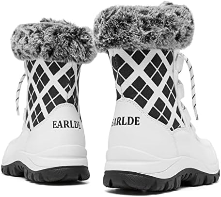 EARLDE Women's Snow Boots Waterproof Mid-Calf Winter Boots