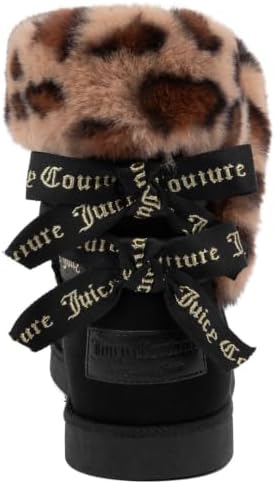 Juicy Couture Women's Slip On Winter Snow Boots Warm & Insulated Fur Lining Comfortable Fashion Booties