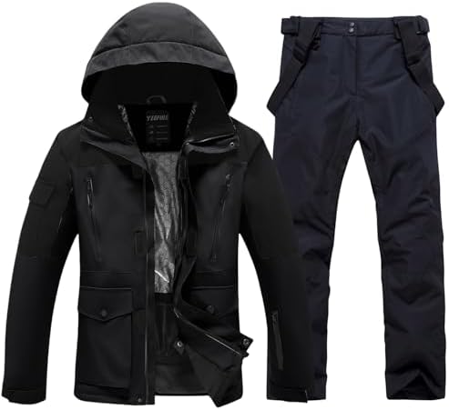 Men's Jacket and Pants Set Insulated Waterproof Waterproof Snowboard Snowsuits for Snow Sport