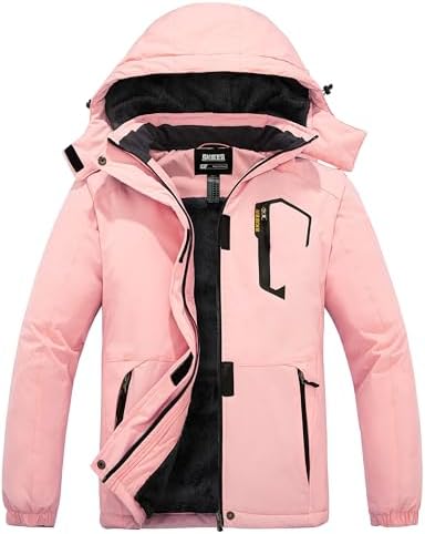 Women's Waterproof Ski Jacket Warm Winter Coat Fleece Snowboarding