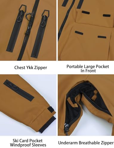 GSOU SNOW Mens Baggy Snowboard Jacket Snow Ski jacket Waterproof