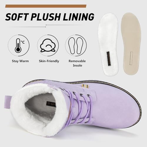 Mishansha Snow Boots for Women Warm Winter Hiking Boots Size 5.5-10.5