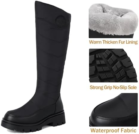 Women's Snow Boots Knee High Warm Winter Shoes