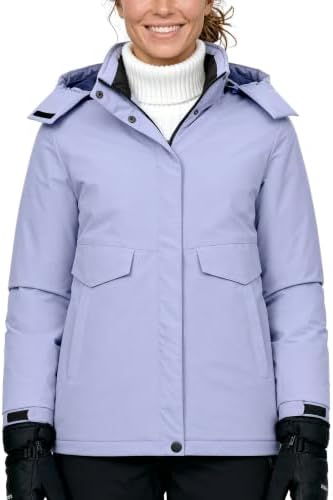 wantdo Women's Waterproof Ski Jacket Warm Fleece Lined Snow Winter Coat
