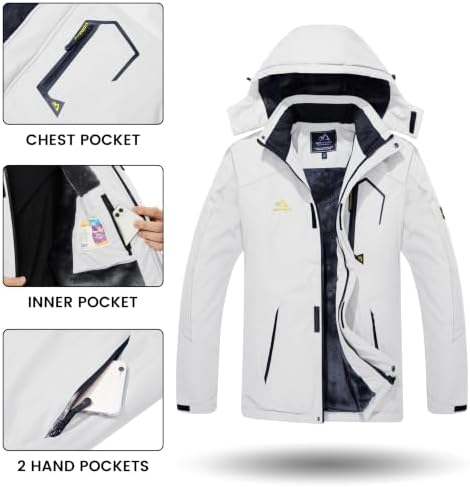TACVASEN Men's Winter Skiing Jackets Waterproof Thermal Snowboard Coats