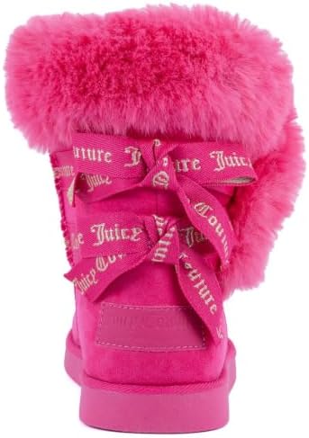 Juicy Couture Women's Slip On Winter Snow Boots Warm & Insulated Fur Lining Comfortable Fashion Booties