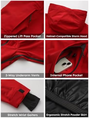 BUMP Slash Polar Mens Womens Ski Jacket Snowboard Coat 3M Insulated Waterproof