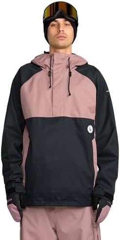 Volcom Men's Hossegor 20k Pullover Snowboard Jacket – Waterproof 2-layer