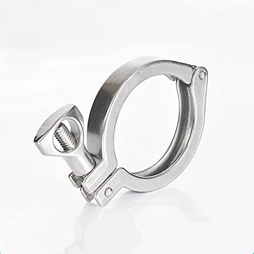 Beduan 2" Sanitary Tri Clamp, 304 Stainless Steel Single Pin Heavy Duty Tri Clamp Clover with Wing Nut for Ferrule TC 2". 2Pack (2 Inch)