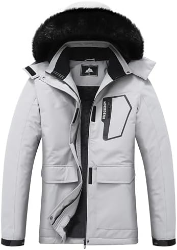 MOERDENG Women's Ski Jacket Waterproof Warm Winter Coat