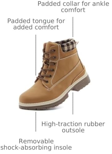 COTTIMO Womens Snow Hiking Winter Boots Casual Fur Lined Fashion Boots