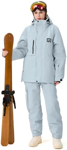 Women's Ski Jackets and Pants Set Windproof Waterproof Snowboard Jacket Bibs Two Piece Ski Suits
