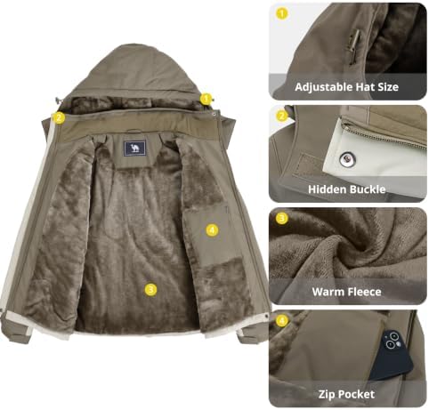 CAMEL CROWN Women's Ski Jacket Winter Snow Coat Waterproof Female Jackets