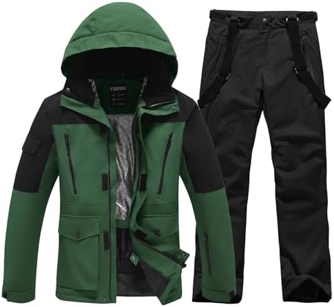 Men's Jacket and Pants Set Insulated Waterproof Waterproof Snowboard Snowsuits for Snow Sport