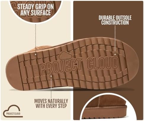 Project Cloud 100% Genuine Leather Womens Boots Ankle Boots for Women Shoes