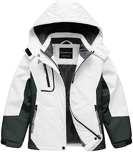Girl's Waterproof Ski Jacket Warm Winter Snow Coat Windproof Snowboarding Rain Jacket