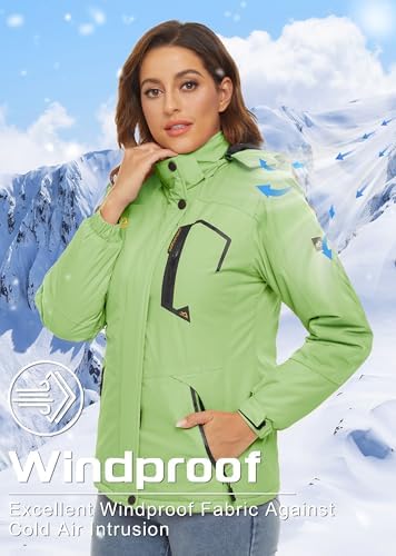 TACVASEN Women's Winter Coats Waterproof Snow Ski Jacket Warm Fleece