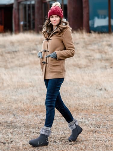 TEMOFON Women Snow Boots Waterproof: Fur Lined Warm Winter Ankle Booties
