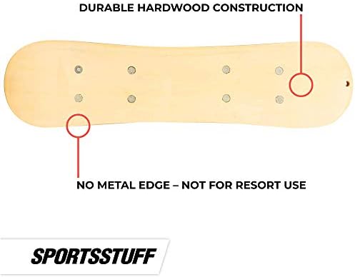 SportsStuff Wood Snowboards/Snow Sleds - Beginner Kids Winter Sports Accessories - 90cm-130cm Models