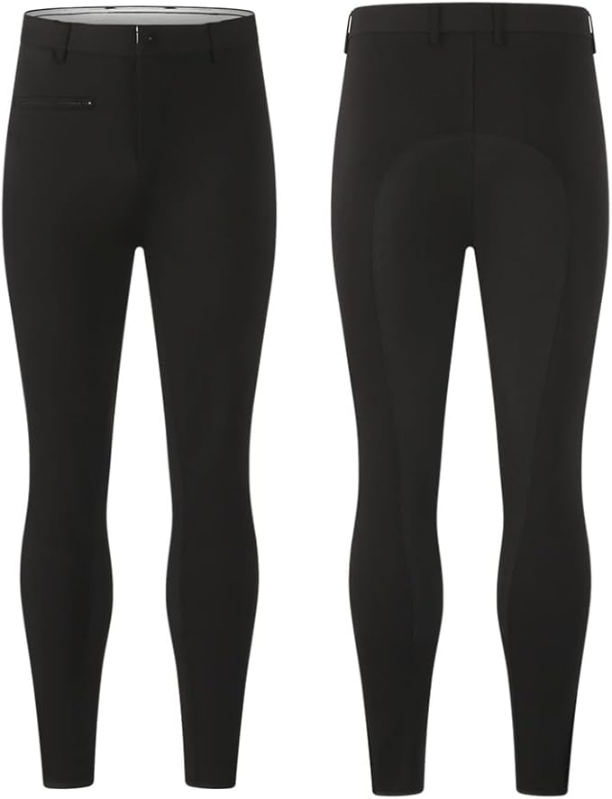Men's Breeches Full Seat Suede Grip Equestrian Horse Riding Pants Horse Back Show Schooling Breeches with Pocket