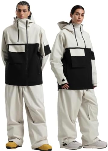 GSOU SNOW Unisex Snowboard Jacket Loose-Fit Snowboard Coat Waterproof