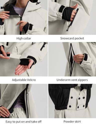 GSOU SNOW Mens Snow Jacket Womens Baggy Snowboard Ski Jacket Waterproof