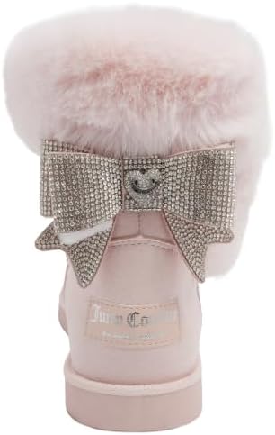 Juicy Couture Women's Slip On Winter Snow Boots Warm & Insulated Fur Lining Comfortable Fashion Booties