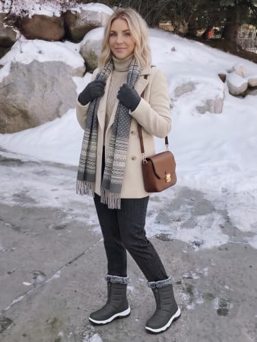 TEMOFON Winter Snow Boots for Women: WaterProof Warm Fur Lined Ankle Boot