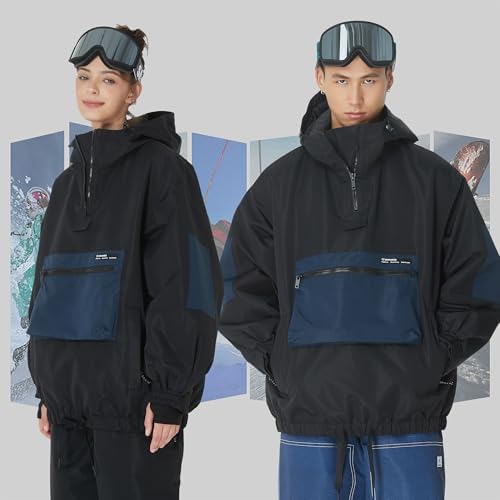 SNOWVERB Women's and Men's Baggy Ski Cargo Coats Snow Snowboard Jackets