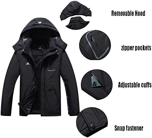 MOERDENG Women's Waterproof Warm Ski Coat Windproof Outdoor Winter Jacket