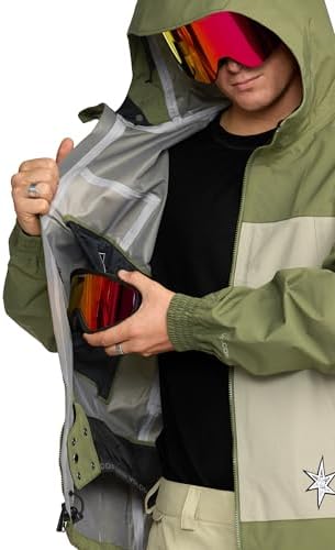 Volcom Men's Arthur Longo 20k 3l Snowboard Jacket - 2-layer Shell, Zip Tech®, Breathable Lining