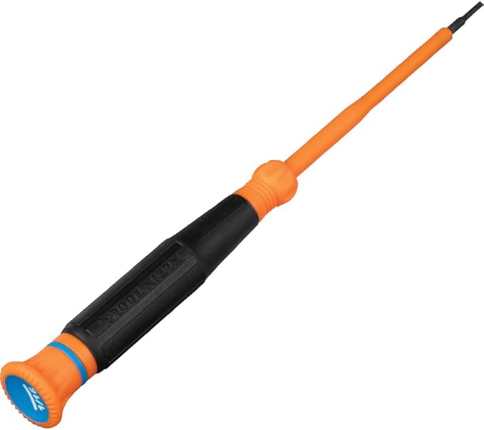 Klein Tools 6273INS Insulated Precision Screwdriver, 1/16-Inch Mini Electrician Screwdriver, 1000-Volt Cushion Grip Handle