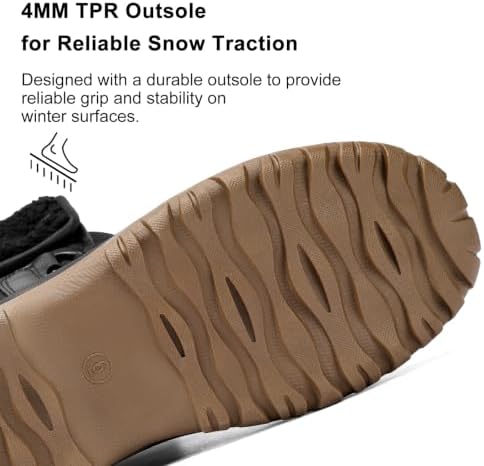 Women's Waterproof Winter Snow Boots, Mid-Calf Duck Boots for Cold Weather