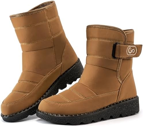 Ablanczoom Womens Winter Snow Boots with Warm Fur Lining Comfortable Booties Non Slip Waterproof Outdoor Shoes