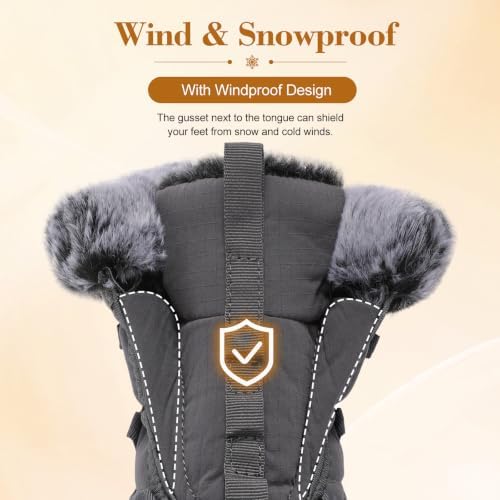 LeIsfIt Women's Winter Boots Faux Fur Lined Warm Ankle Booties