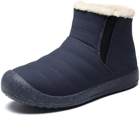 JSWEI Winter Boots for Women - Soft Comfortable Faux Fur Mid Calf Winter Snow Boots Totes Boots Lace up Snow Boots Winter Boots with Insulated Black for Outdoor