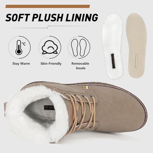 Mishansha Snow Boots for Women Warm Winter Hiking Boots Size 5.5-10.5