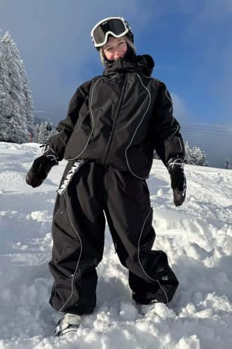 GSOU SNOW Mens Womens Baggy Ski Jacket Waterproof Snowboard Insulated