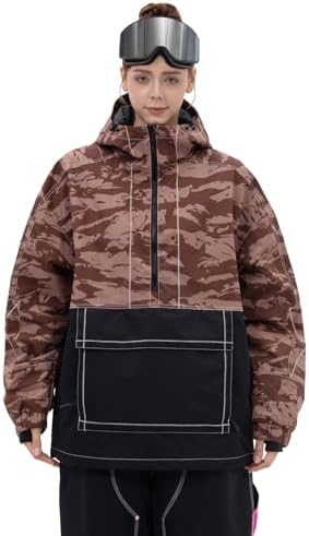 SNOWVERB Loose Fit Snowboard Insulated Ski Jacket Snow Coat for Mens Womens