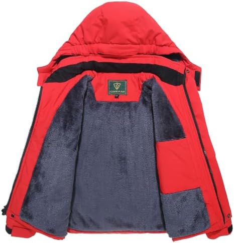 GIISAM Kids Ski Jackets for Boys & Girls Winter Fleece Hooded Snow Coat